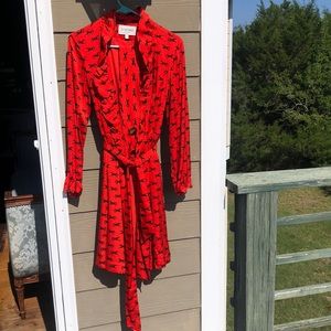 EUC equestrian chic wrap dress